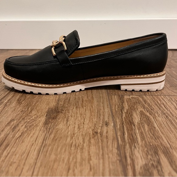 Talbots Black Buckle Leather Loafers - Picture 15 of 16